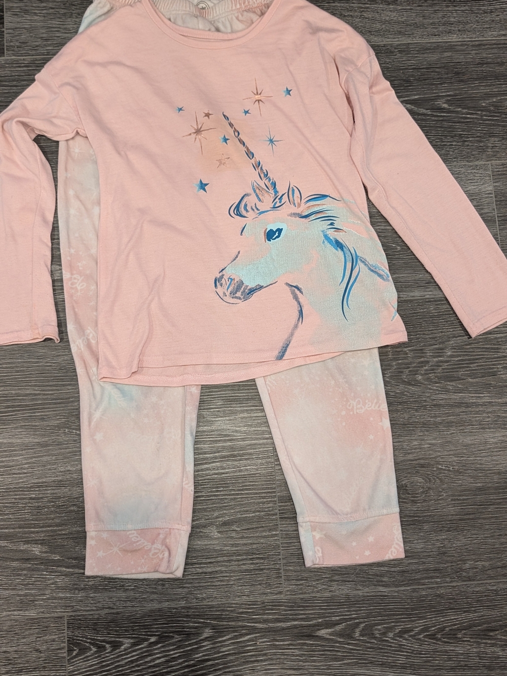Girls Pink Unicorn Pajama Set - Brand: